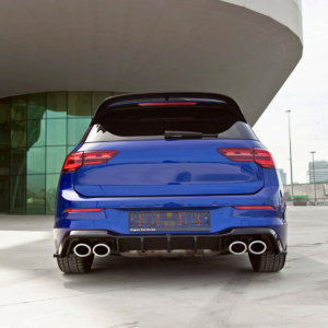 VW Golf MK8 R Rear Valance Gloss Black Installed (2020-2024) - Plus Auto Style