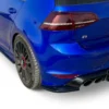 Gloss black rear side splitters V2 for VW Golf Mk7 R 2013-2016