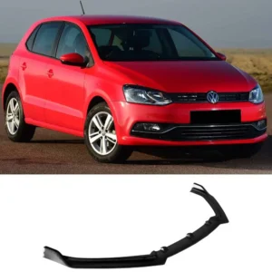 Gloss black front bumper splitter for VW Polo MK5 6R 6C (2009-2017)