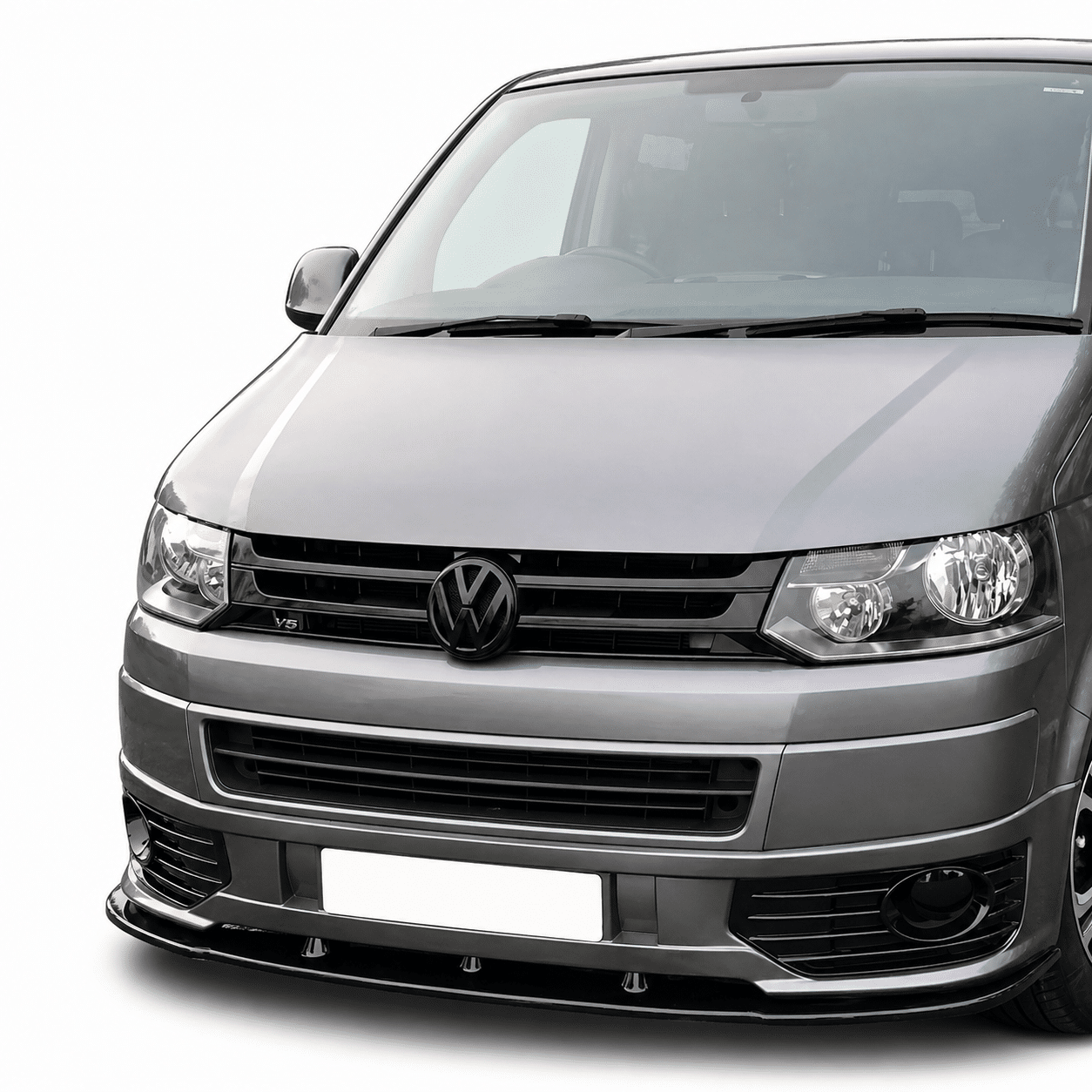 Front Splitter for VW Transporter T5.1 Sportline (2010-2015) 2 VW Transporter T5.1 Sportline Front Splitter Gloss Black 2010-2015