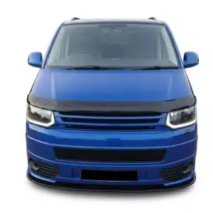 Premium Black Bonnet Protector for Volkswagen Transporter T5 (2010-2015 Facelift models), stone chip protection.