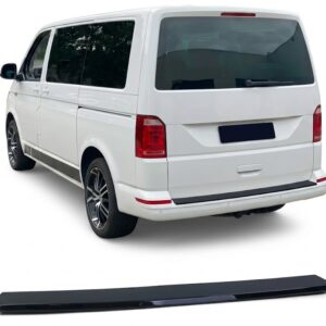 Gloss black rear bumper protector guard for VW Transporter T5 and T5.1 (2003-2015), anti-scratch bumper trim.