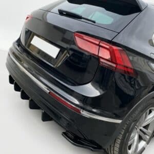 VW Tiguan MK2 Rear Valance Gloss Black Installed 2015-2020 - Plus Auto Style