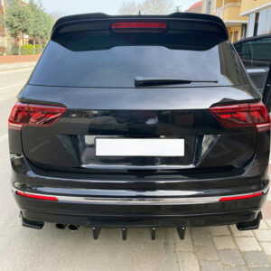 VW Tiguan MK2 Rear Valance Gloss Black Installed 2015-2020 - Plus Auto Style