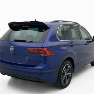 Gloss black rear spoiler cap extension for VW Tiguan R and R-Line Mk2 Facelift (2020 onwards), aggressive tail gate wing lip.