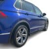 Gloss black side skirt extensions for VW Tiguan R and R-Line Mk2 Facelift (2020 onwards), aerodynamic performance side blades.