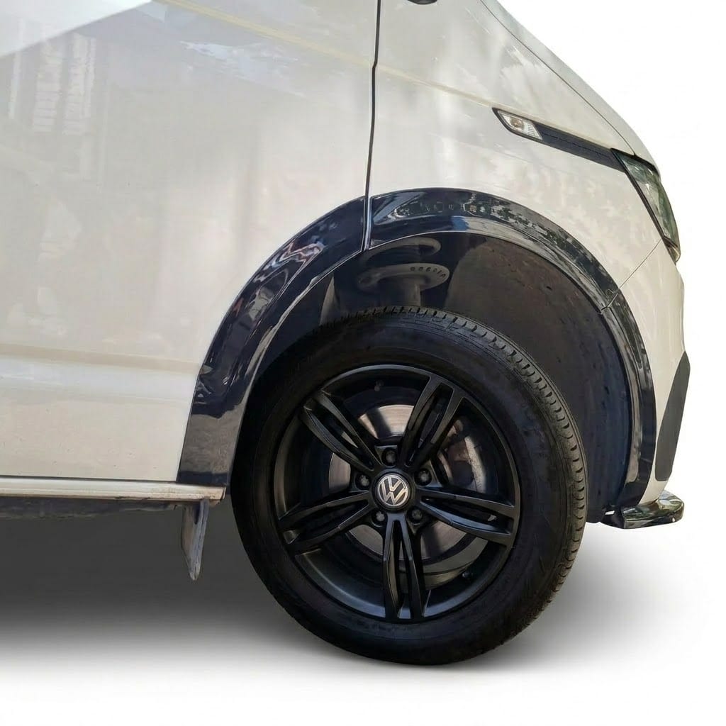 VW T6.1 Transporter 2019+ Wheel Arch Trim Gloss Black 3 VW T6.1 Transporter 2019 Onwards Gloss Wheel Arch Trim Cover