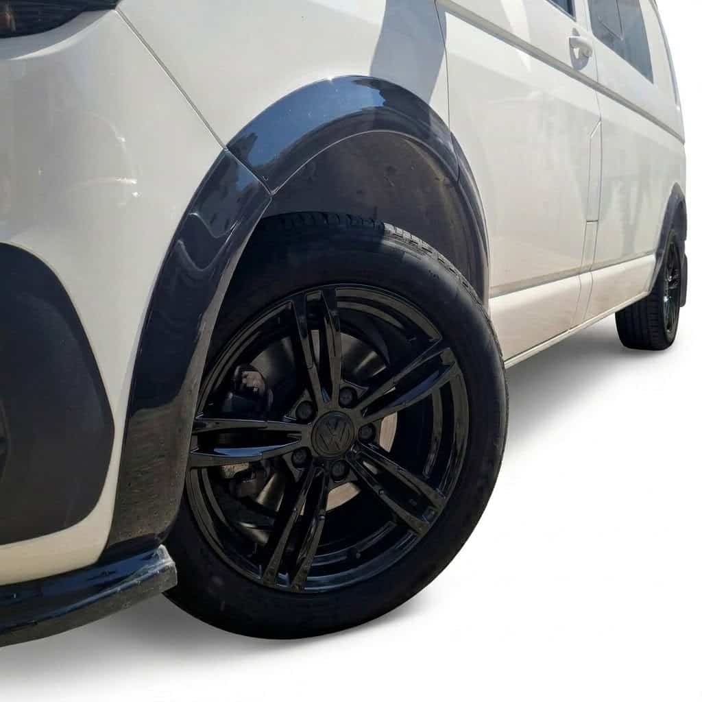 VW T6.1 Transporter 2019+ Wheel Arch Trim Gloss Black 2 VW T6.1 Transporter 2019 Onwards Gloss Wheel Arch Trim Cover