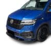 Gloss black ABS front splitter for VW Transporter T6.1 Facelift models (2019-present).